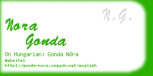nora gonda business card